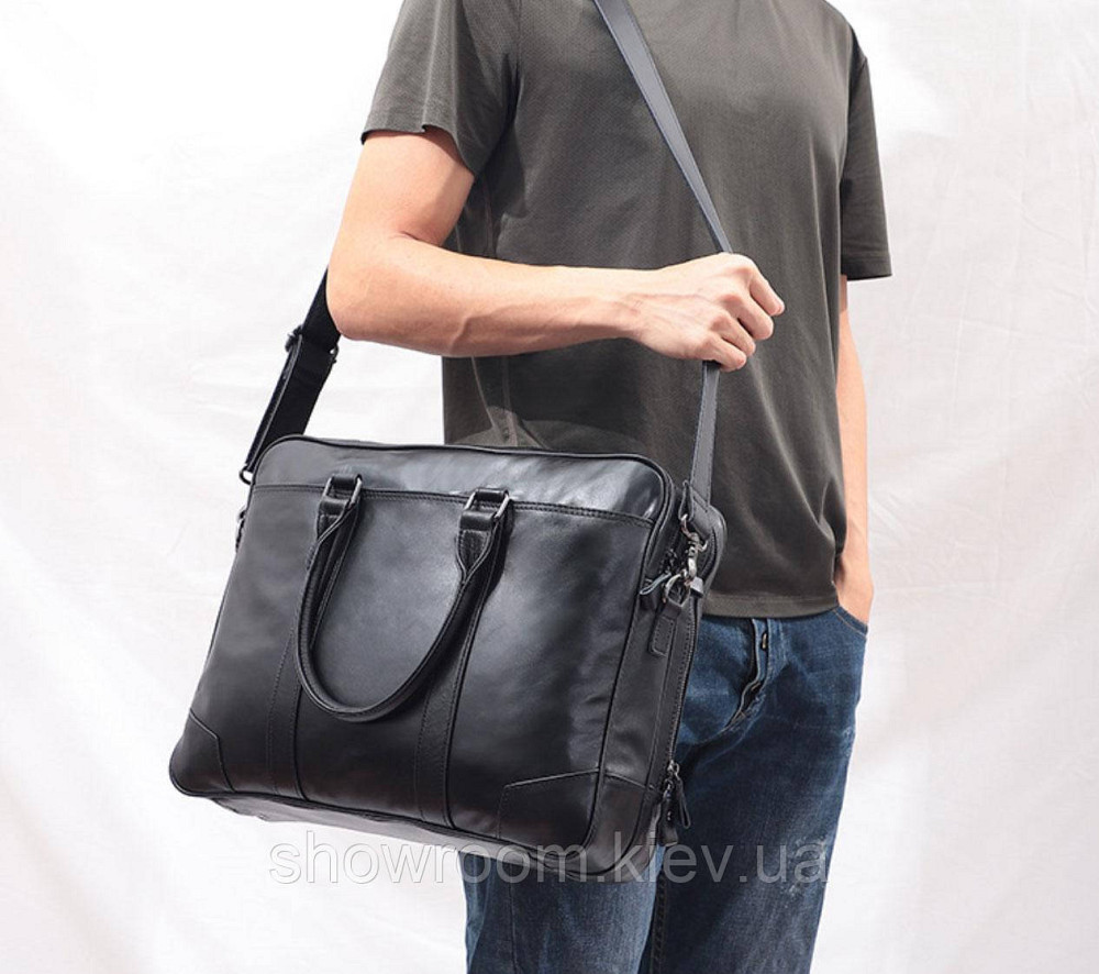 Мужская деловая кожаная сумка для ноутбука Leather Collection (5035) Киев - изображение 4