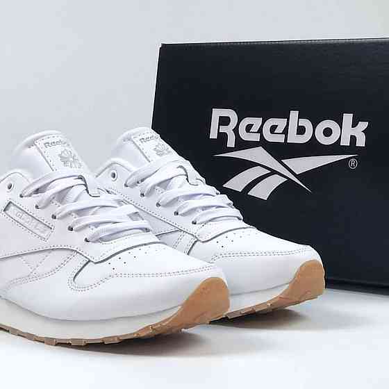 Женские Кроссовки Reebok Classic Белые Рибок Кожаные (размеры: 36,37,38,39,40,41,42,43) Днепр