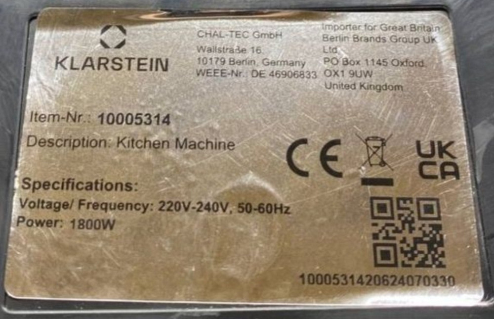 Тестомес / Миксер Klarstein 1800W. Київ - фото 2