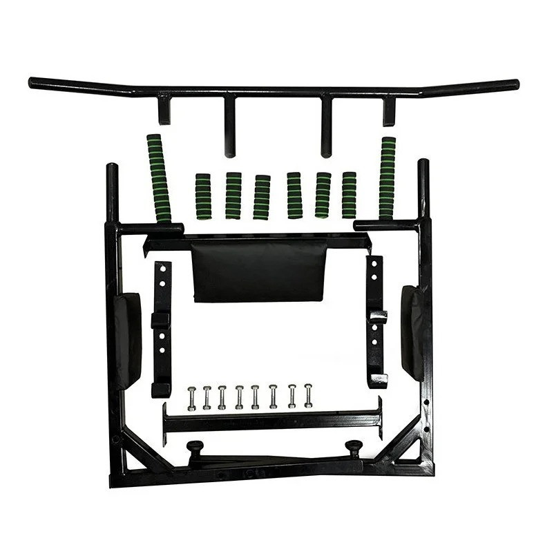 Турнік-бруси настінний Iron 4 в 1 з м'якими ручками чорний NE-TR-4B Вінниця - фото 2