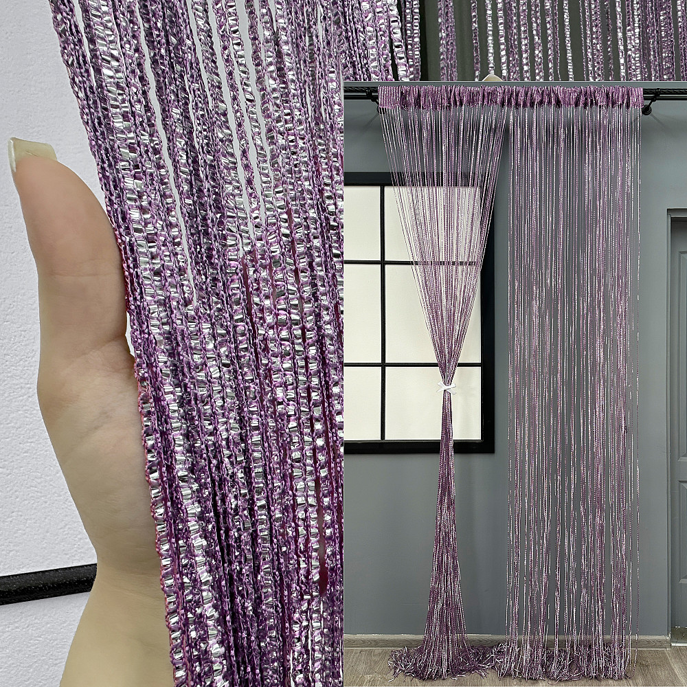 Шторы-нити Rovi Premium с люрексом Лиловый 300х300см 1 шт (61-112) Киев - изображение 1