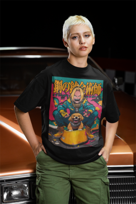 Футболка для мальчика аниме Стальной алхимик оверсайз (рост от 165 до 180 ) Черний AnimeJ0760m Днепр - изображение 3