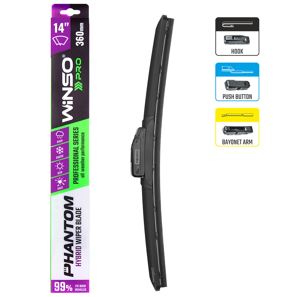 Щетка стеклоочистителя гибридная Winso Pro Phantom 14/360мм Львов - изображение 4