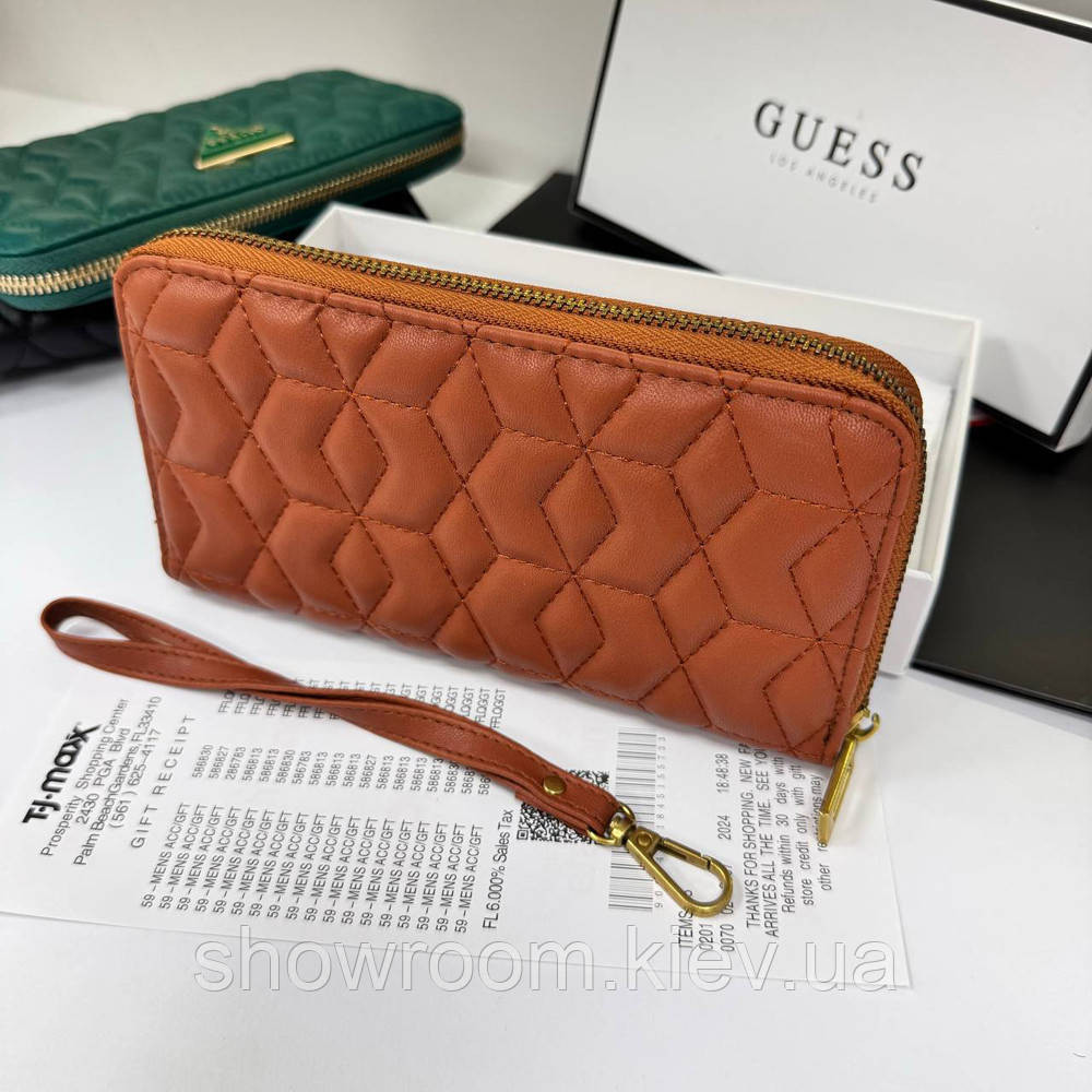 Жіночий гаманець на змійці Guess (7870) коричневий Київ - фото 5