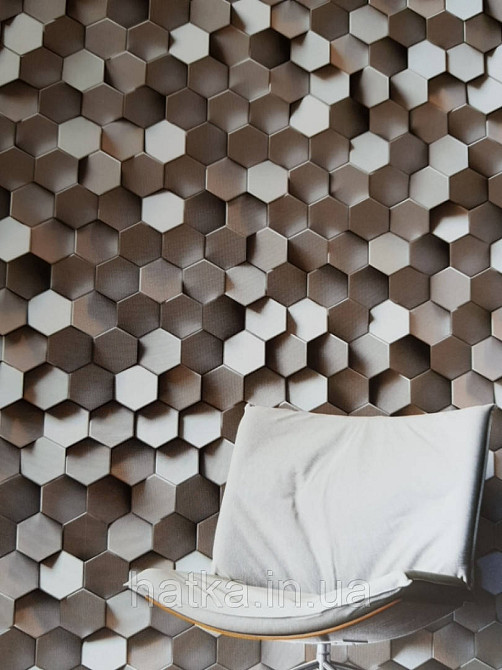 Обои виниловые Grandeco One roll one motif 2 A34701 панно лофт геометрия 3д фигуры многоугольники Киев - изображение 1