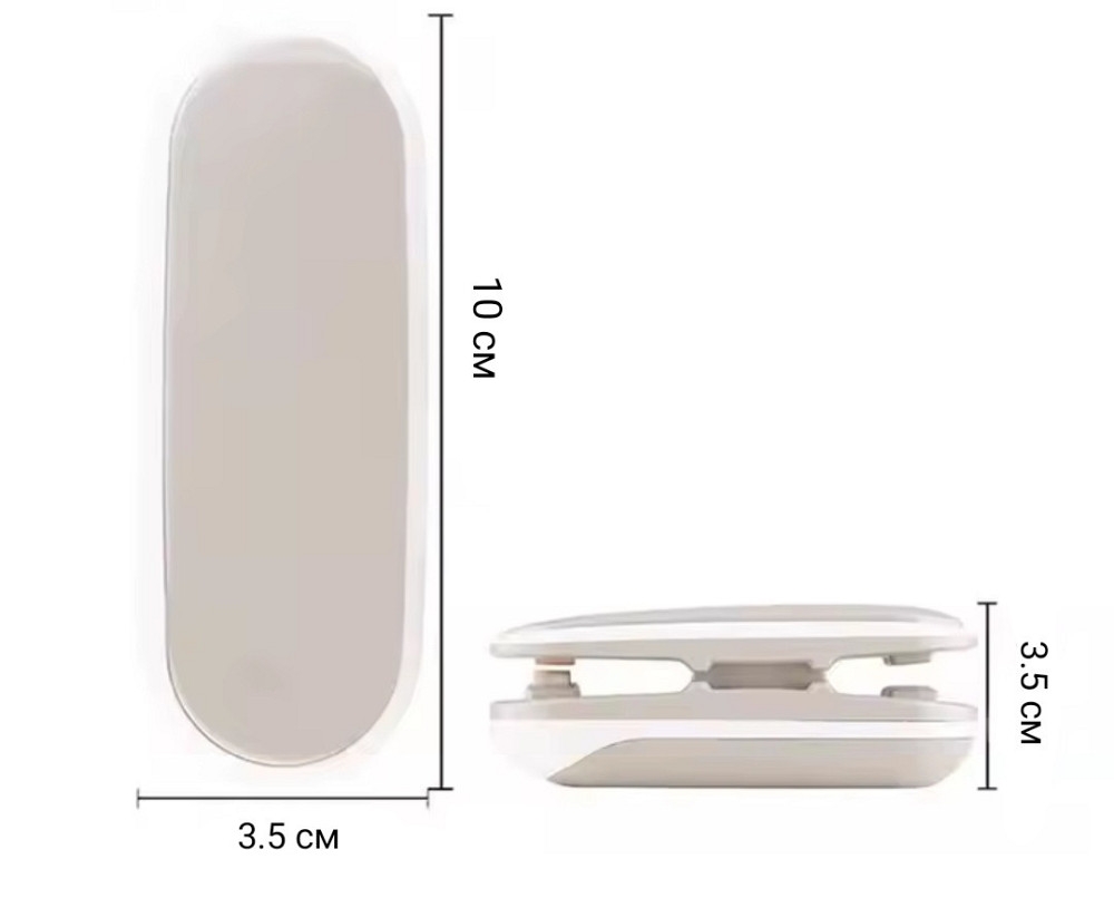 Термо-запайщик мини для пакетов 2 в 1 с ножом 10 см серый с белым Киев - изображение 7