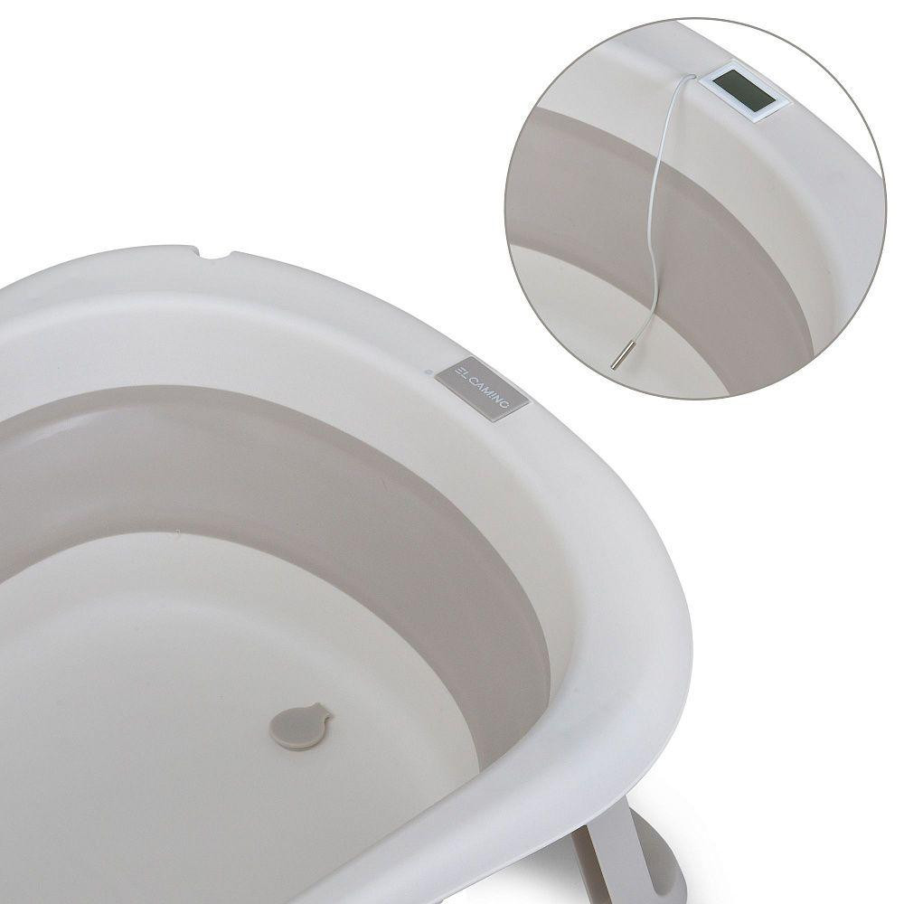 Ванночка дитяча El Camino PLUS Cool Gray складана з термометром Сіра (ME 1151) Чернигов - изображение 5