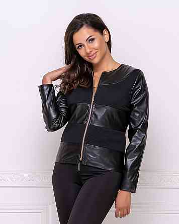 Жіноча легка шкіряна куртка "Nika" оптом | Батал | Розпродаж моделі Київ