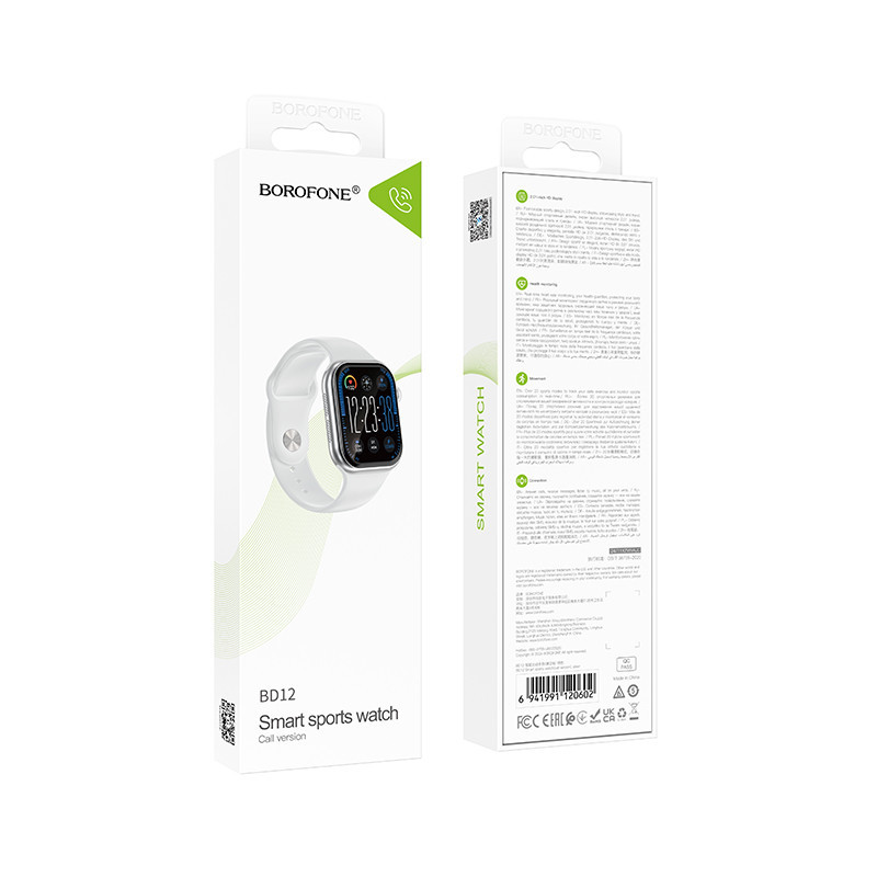 Смарт-часы BOROFONE BD12 51mm. 190 mAh. IPX4 Smart sports watch (call version) Silver Одесса - изображение 2