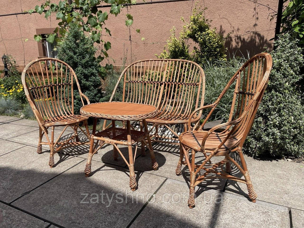 Меблі плетені балконні з диваном Київ - фото 4