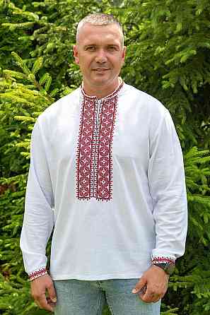 Вишиванка сорочка чоловіча лляна, біла, вишиванці чоловічі в Україні 52/54   одяг Київ