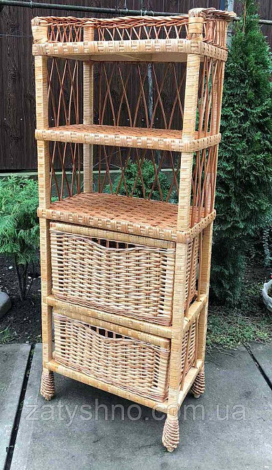 Комод плетеный с ящиками и полками из лозы Киев - изображение 3