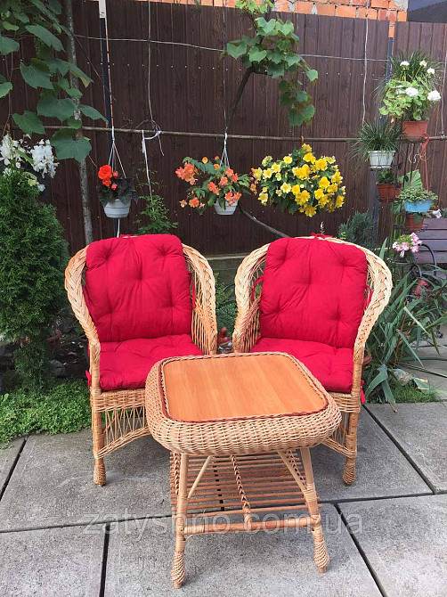 Столик та крісла для кухні плетені Київ - фото 2