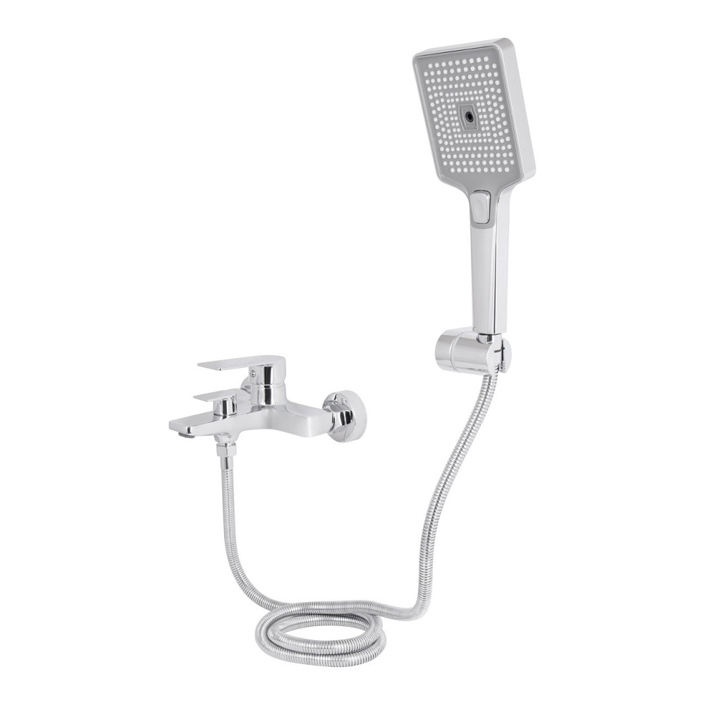Змішувач для ванни Qtap Aries (з душовим гарнітуром) QTARI259CRM45559 Chrome Київ - фото 3