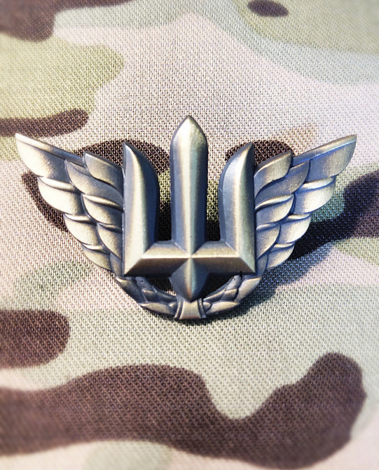Беретний знак військово-повітряних сил України/ Кокарда повітряних сил металева Запоріжжя - фото 3