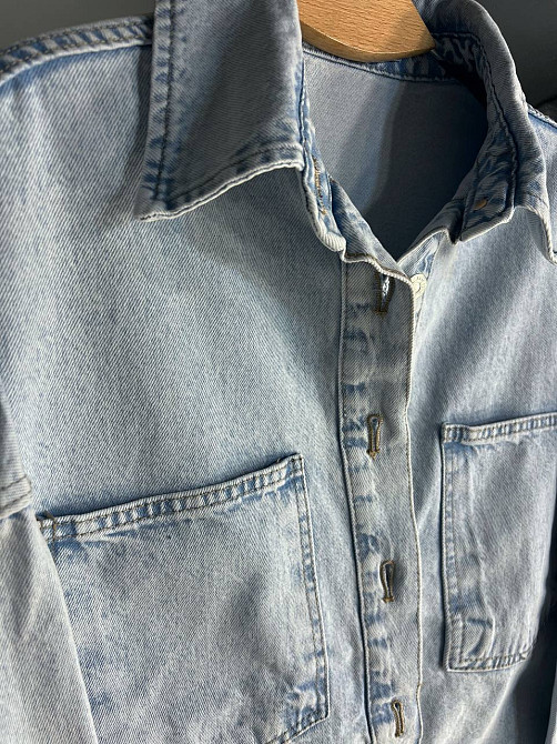 Сорочка жіноча XRAY 2038 джинсова оверсайз блакитна, блакитний, XS Київ - фото 10