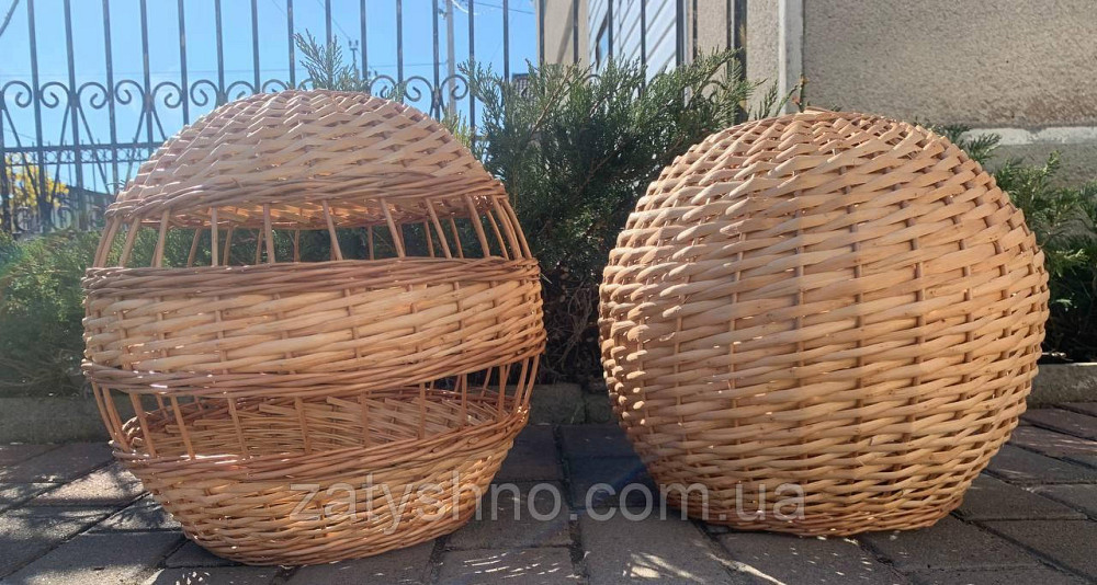 Набір великих круглі бра плетені в кафе. Київ - фото 1