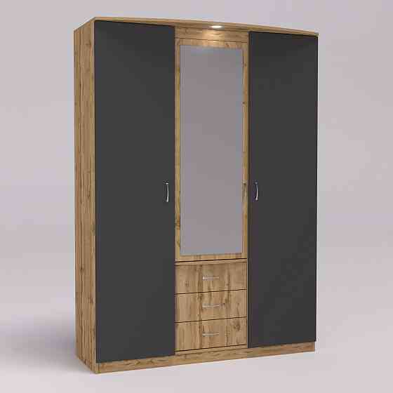 Шкаф Диана, Дуб Аппалачи/Антрацит, 1500х650х2100 Львов