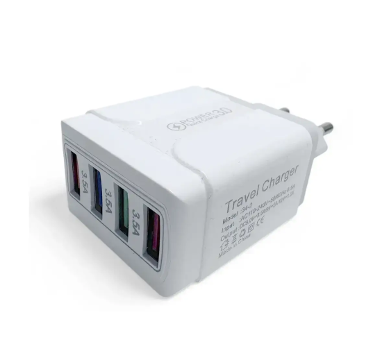 Зарядное устройство 220В 3,5А QC3.0 USBx4 Quick Charger 34-2 для портативных устройств Одесса
