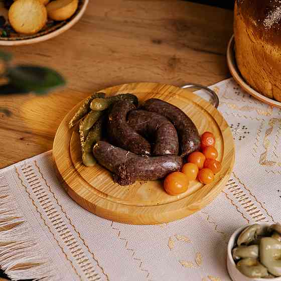 Круглая деревянная разделочная доска из ясеня 25 см Киев