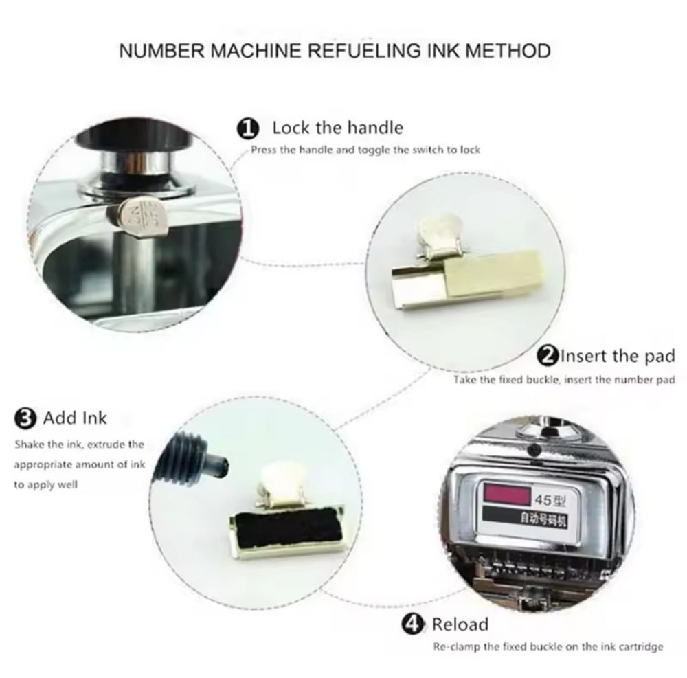 Автоматичний нумератор LUWEI на 6 цифр з фарбою Киев - изображение 2