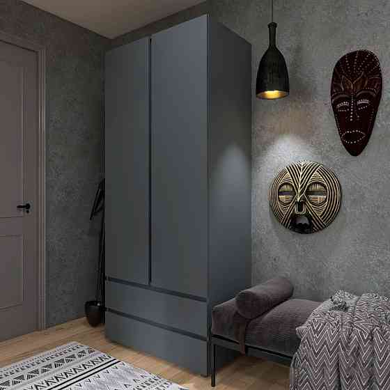 Шкаф двухдверный Эверест ШЛ-2 Лайт Графит (DTM-4912) Днепр