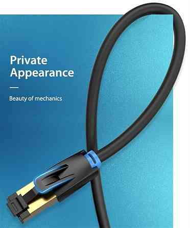 Патч-корд CAT 8 SFTP Ethernet, 20 m, Black (IKABQ) Чорний Харьков