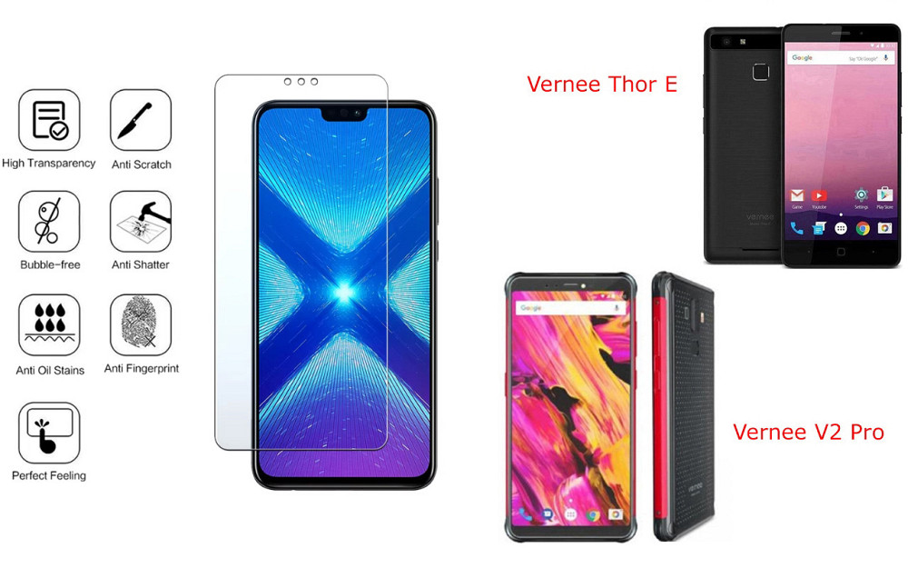 Захисне скло NeoGlass для Vernee Thor E, V2 Pro – надпрозоре та стійке Київ - фото 4