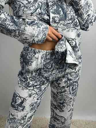 Женский комплект из натуральной ткани Диор черный, Молочный, XS-S Харьков