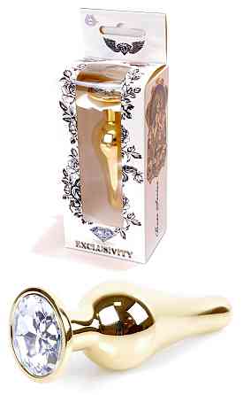 Анальна пробка Boss Series - Jewellery Gold BUTT PLUG Clear, BS6400066 Sex Aura Київ