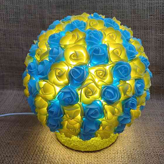 Світильник-нічник "Букет Жовто-блакитних троянд" Дніпро