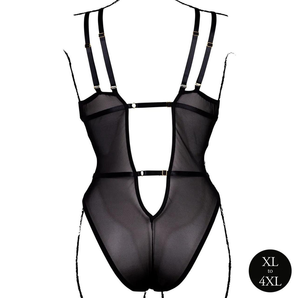 Еротичний боді Bodysuit with Adjustable Sliders Plus Size Sex Aura Київ - фото 6