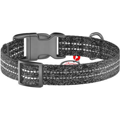 Ошейник для животных WAUDOG Re-cotton с QR паспортом светоотражающий Ш 15 мм Д 25-35 см серый (028611) Винница - изображение 2