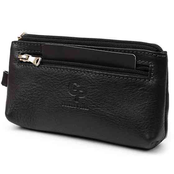 Ключниця з монетницею GRANDE PELLE 11371 Чорний Київ