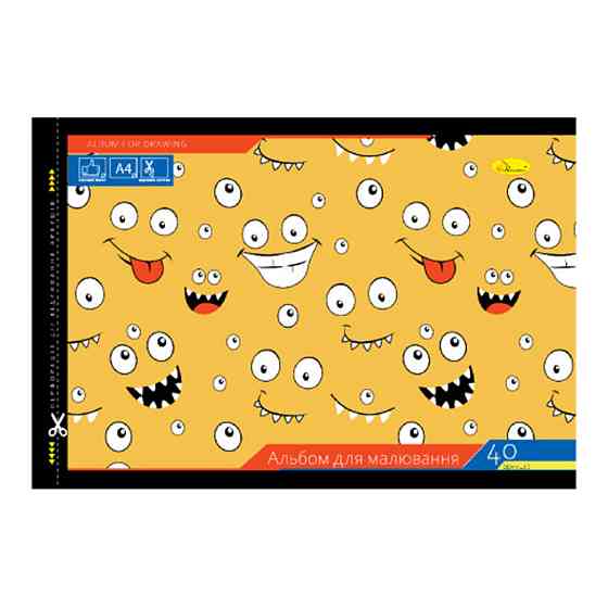 Альбом для рисования АП-0305-13, 40 листов, скоба с перфорацией, А4 Винница