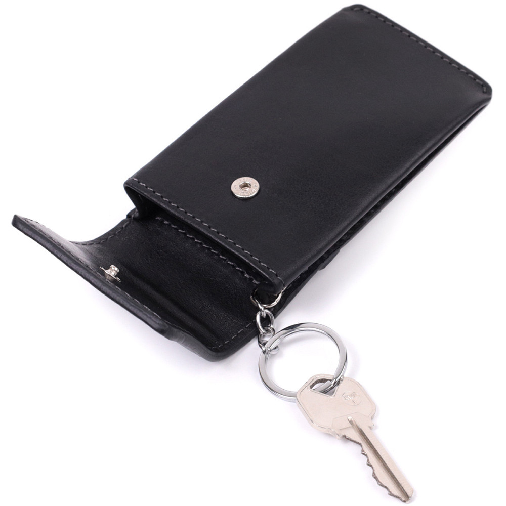 Ключница футляр из натуральной кожи GRANDE PELLE 22568 Черный Киев - изображение 10