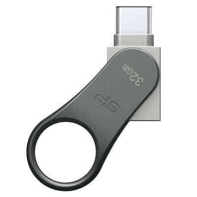 USB флеш накопитель Silicon Power 32GB Mobile C80 Silver USB 3.2 (SP032GBUC3C80V1S) Винница