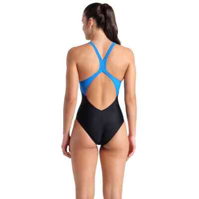 Купальник Arena Breath Swimsuit V Back Lb 008330-580 синій, чорний, бірюзовий 36 (3468337421962) Винница