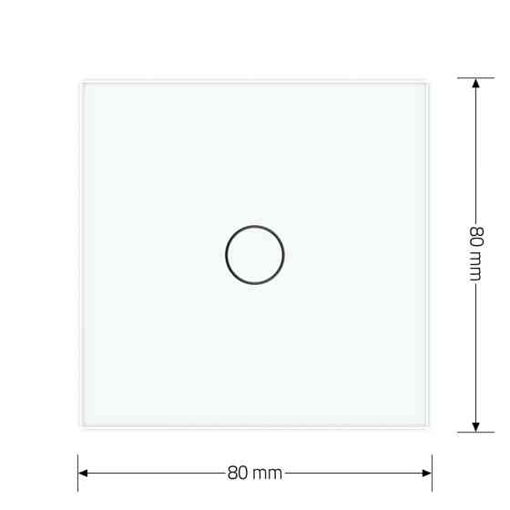 Комплект бездротовий сенсорний вимикач + розумний вимикач (реле) Livolo білий скло (VL-XR007-M7FC1Z2-2WP) Коломия