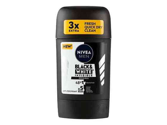 Антипреспірант твердий 50мл чол Чорне та Біле Невидимий Original ТМ NIVEA   Solmir Київ