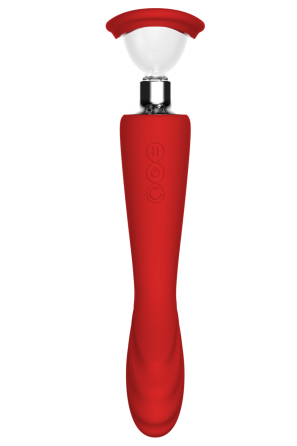 Двойной вибратор с 2 вакуумными насадками Dream Toys RED REVOLUTION GEORGIA Sex Aura Киев