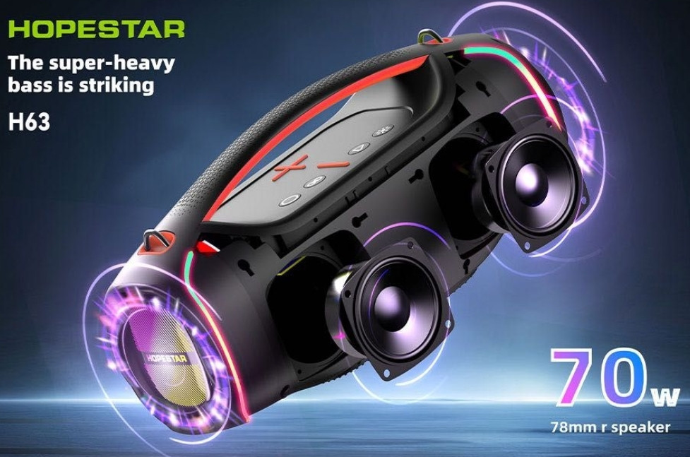 Колонка Hopestar H63 8800mAh 70W Bluetooth RGB. Харків - фото 6