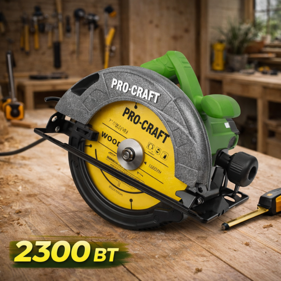 Циркулярна пила Procraft KR2300 два диски 185 мм, Потужна циркулярна пила 2300 Вт,Циркулярні пили ручні Львів