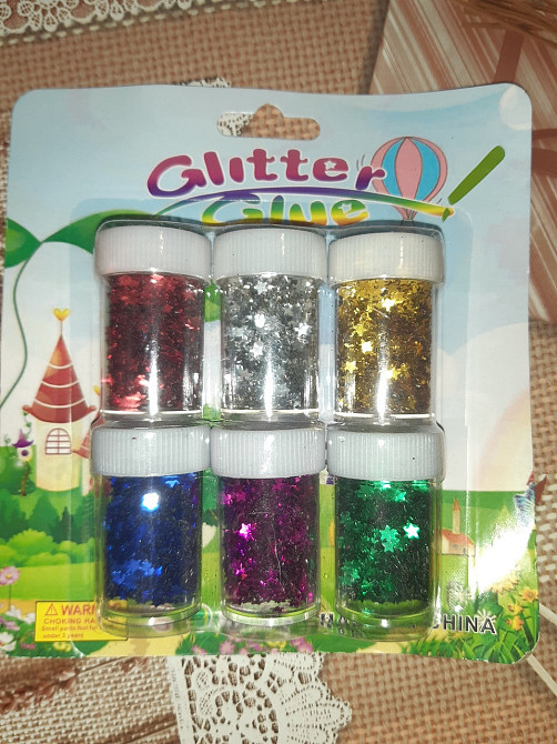 Конфетти звездочки набор 6 штук 2 мм разноцветный Киев - изображение 4