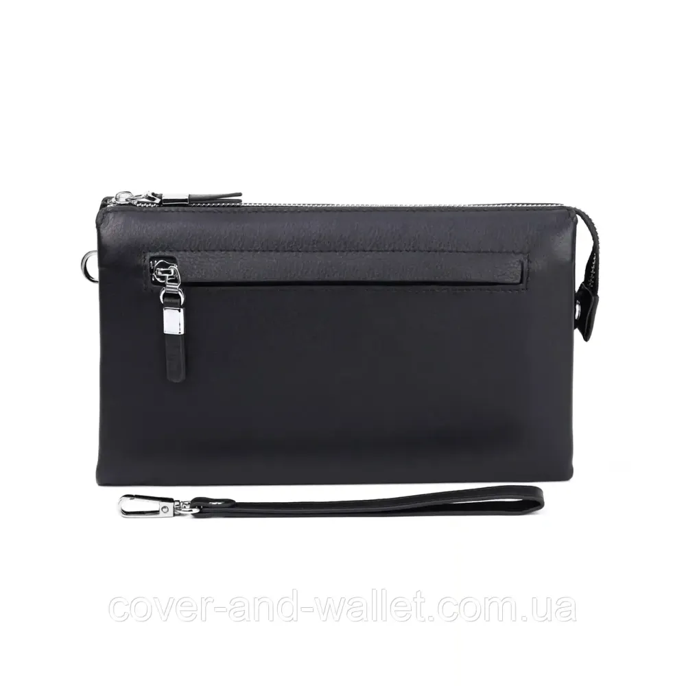 Солидный мужской клатч из натуральной кожи на молнии Marco Coverna MC 8739-3 Black Киев - изображение 12