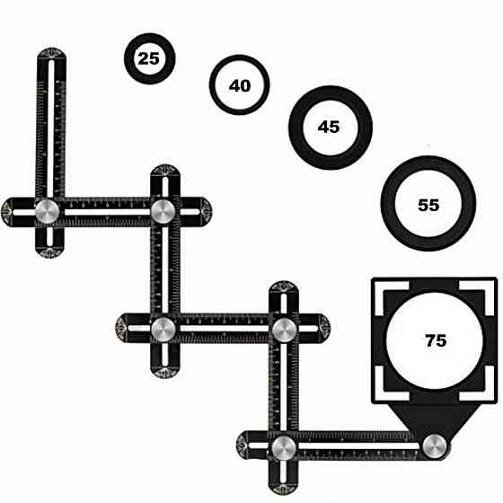 Шаблометр,шаблон для плитки,локатор для плитки,линейка шабломер,шаблон для разметки плитки JNZ (98745586) Киев