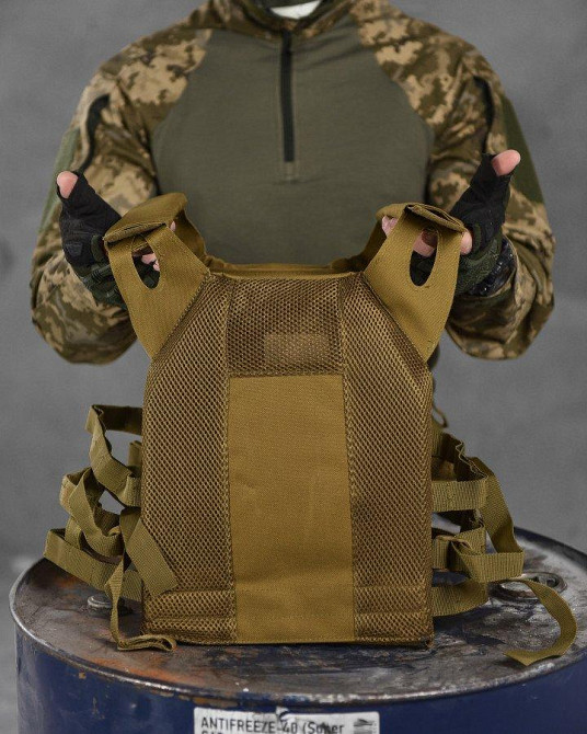 Плитоноска койот бежевая с 3 подсумками Одесса - изображение 18