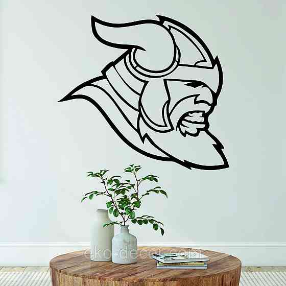 Декоративное настенное Панно «Викинг», Декор на стену 70*63 см, Черный Киев