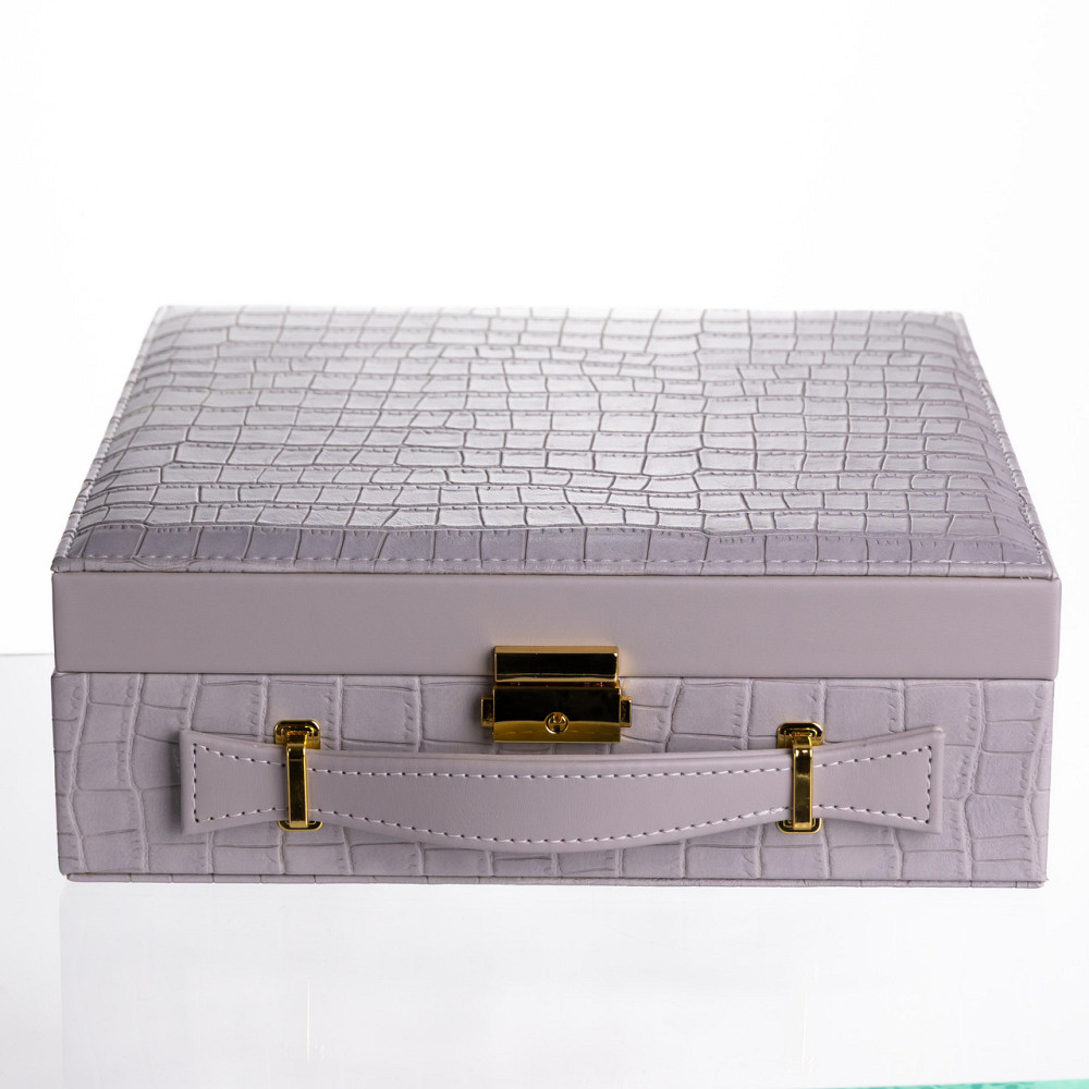 Скринька для прикрас з еко шкіри 2 яруси Сірий HP-5-35G Коломыя - изображение 7