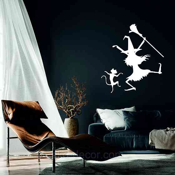 Декоративне настінне Панно «Ведьма», Декор на стіну 50*45 см, Білий Київ